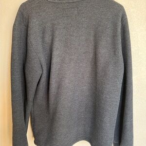 Coleman Men's Charcoal Crewneck Sweater, Sherpa material inside size medium